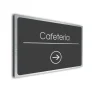 Cafeteria Sign Directional Sign - Brushed Metal Finish