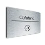 Cafeteria Sign Directional Sign - Brushed Metal Finish
