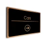 Cars Sign Directional Sign - Brushed Metal Finish