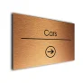 Cars Sign Directional Sign - Brushed Metal Finish