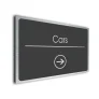 Cars Sign Directional Sign - Brushed Metal Finish