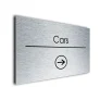 Cars Sign Directional Sign - Brushed Metal Finish