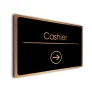 Cashier Sign Directional Sign - Brushed Metal Finish