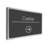 Cashier Sign Directional Sign - Brushed Metal Finish