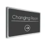 Changing Room Sign Directional Sign - Brushed Metal Finish