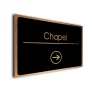 Chapel Sign Directional Sign - Brushed Metal Finish