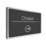 Chapel Sign Directional Sign - Brushed Metal Finish