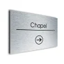 Chapel Sign Directional Sign - Brushed Metal Finish