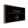 Chaplin Sign Directional Sign - Brushed Metal Finish
