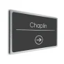 Chaplin Sign Directional Sign - Brushed Metal Finish