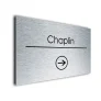 Chaplin Sign Directional Sign - Brushed Metal Finish