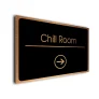 Chill Room Sign Directional Sign - Brushed Metal Finish
