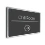 Chill Room Sign Directional Sign - Brushed Metal Finish