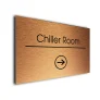 Chiller Room Sign Directional Sign - Brushed Metal Finish