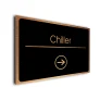 Chiller Sign Directional Sign - Brushed Metal Finish