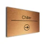 Chiller Sign Directional Sign - Brushed Metal Finish