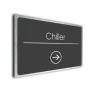 Chiller Sign Directional Sign - Brushed Metal Finish