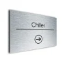 Chiller Sign Directional Sign - Brushed Metal Finish