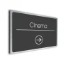 Cinema Sign Directional Sign - Brushed Metal Finish