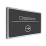 Classroom Sign Directional Sign - Brushed Metal Finish
