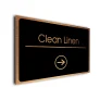 Clean Linen Sign Directional Sign - Brushed Metal Finish
