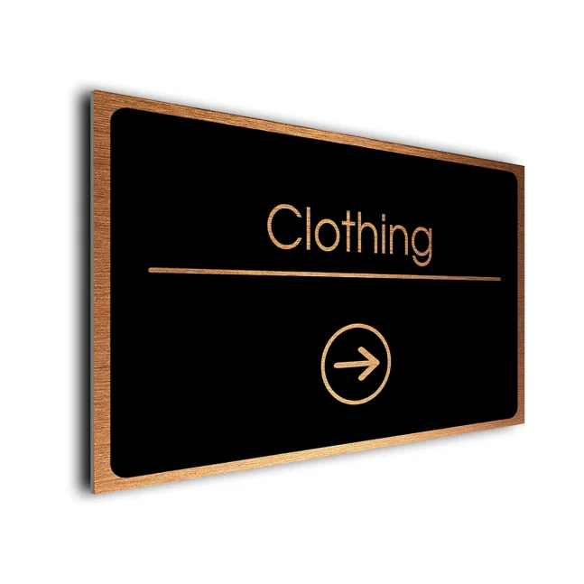 Clothing Sign Clothing Directional Sign