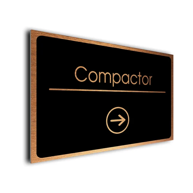 Compactor Sign Compactor Directional Sign