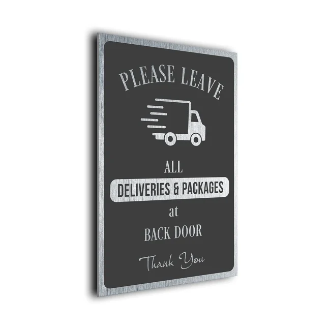 PBDGS151223 Packages At Back Door Please Leave Packages at Back door Sign