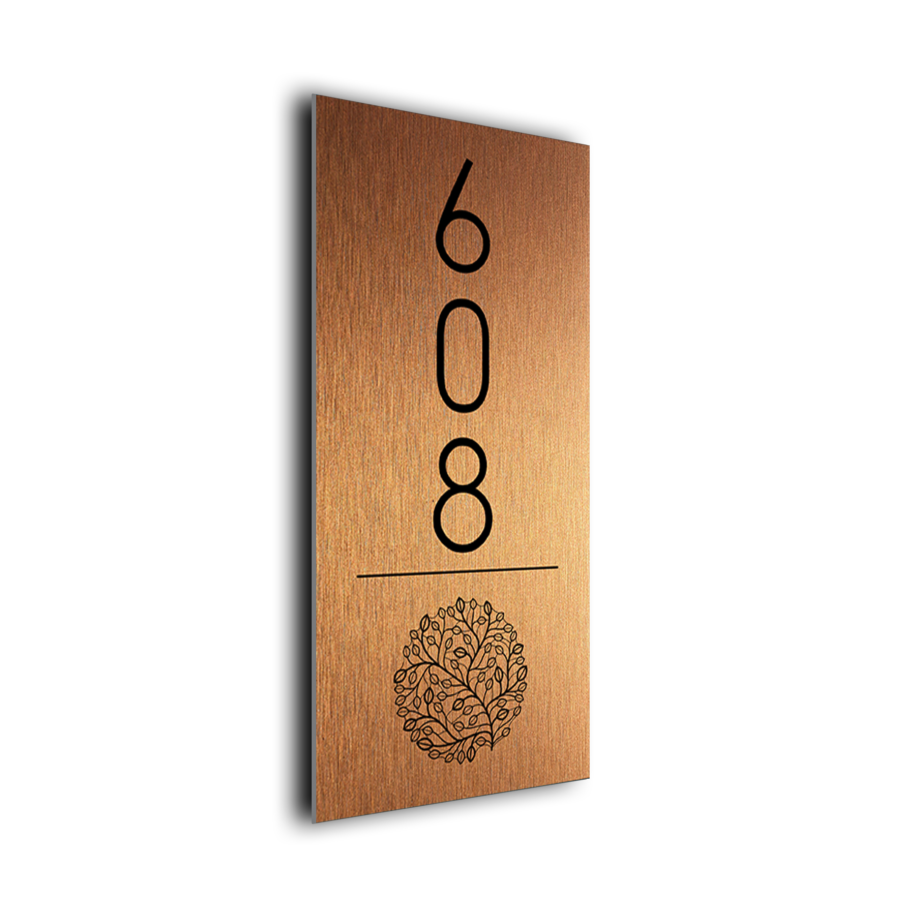 Copper Decorative Hotel Number Sign