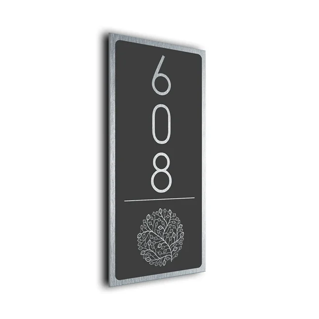 HDV121-GS 8x4 Decorative Hotel Number Sign