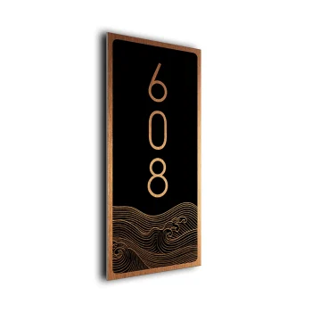 Modern Ornate Hotel Number Sign