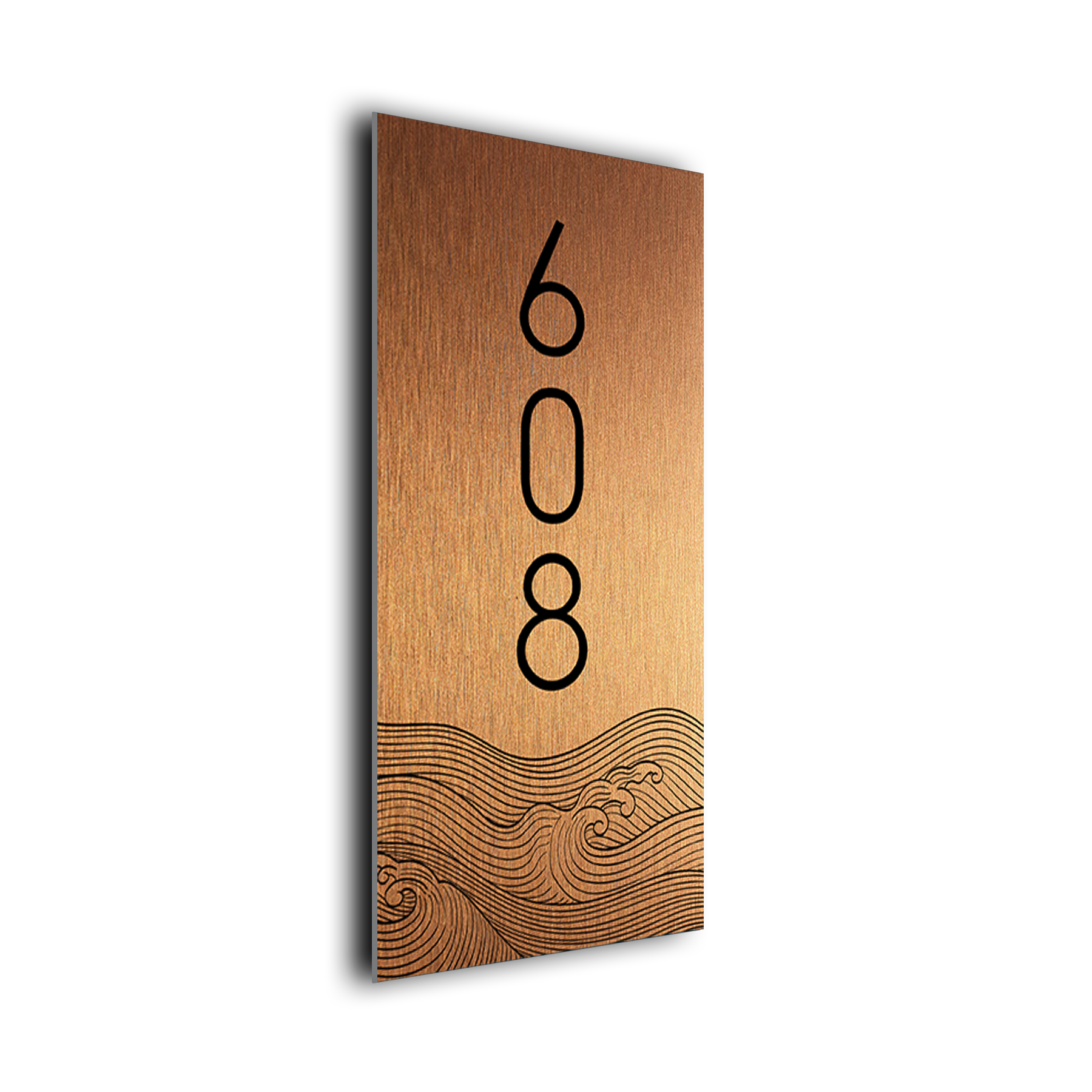 Copper Ornate Hotel Number Sign