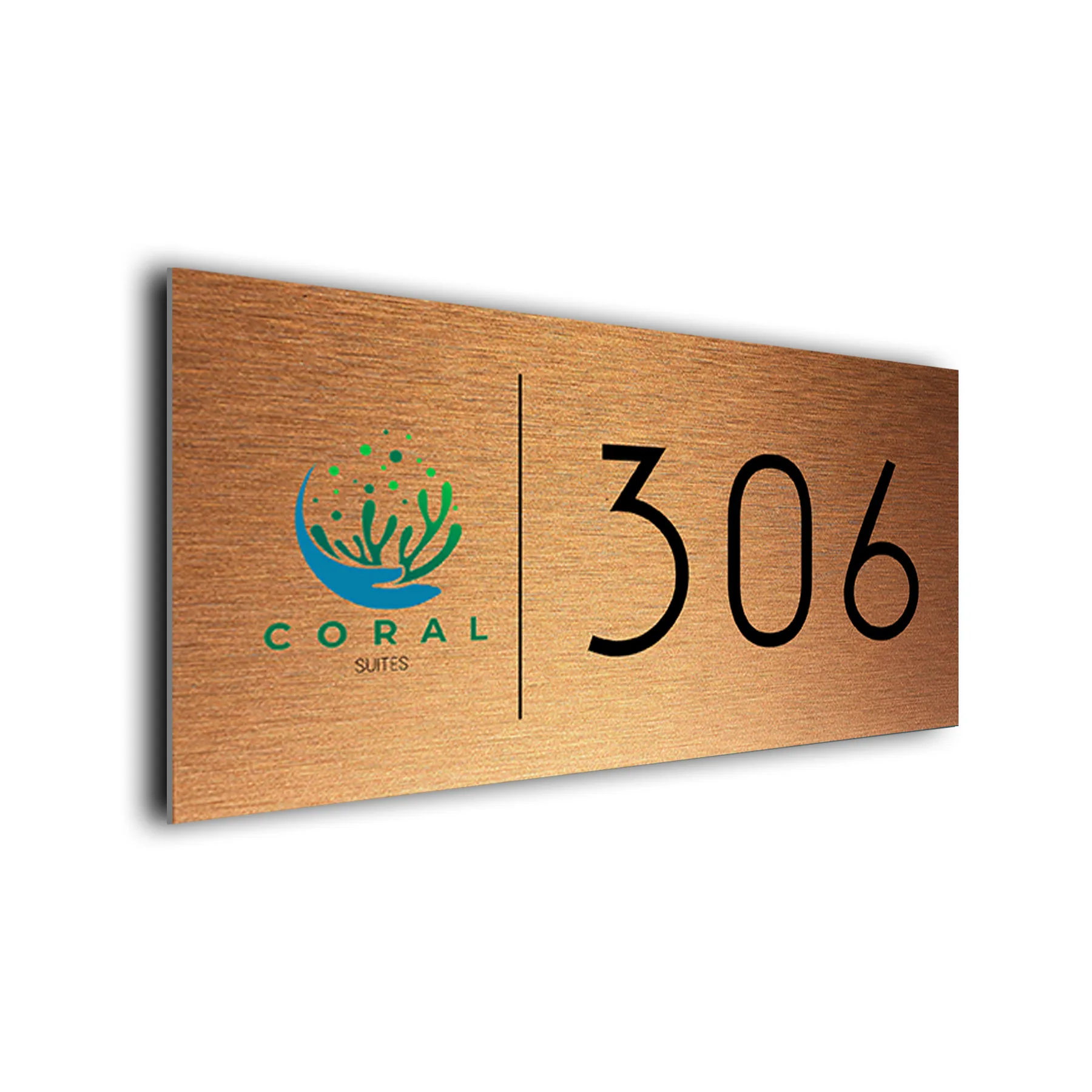 Modern Hotel Room Sign with Logo