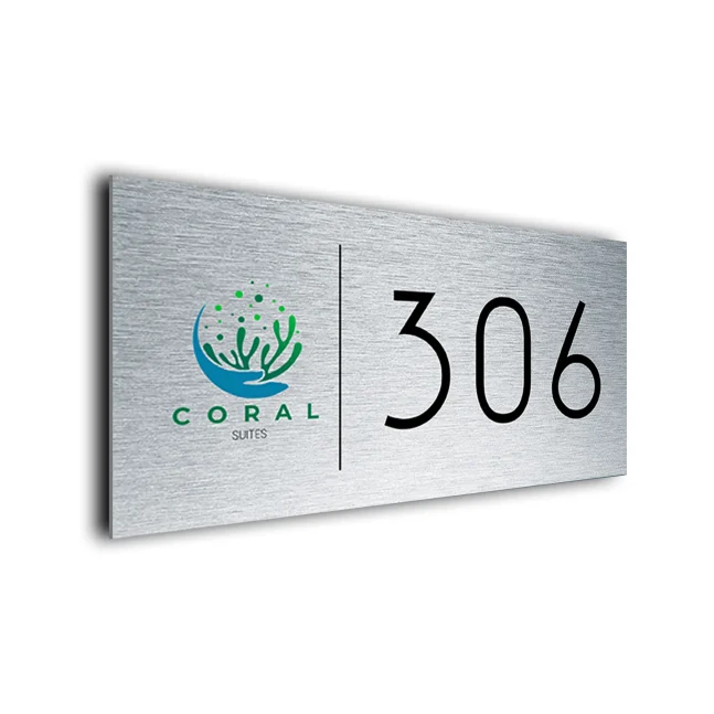 Hotel Logo Sign HLS118-SB 8x4 Signs Modern Hotel Room Sign with Logo