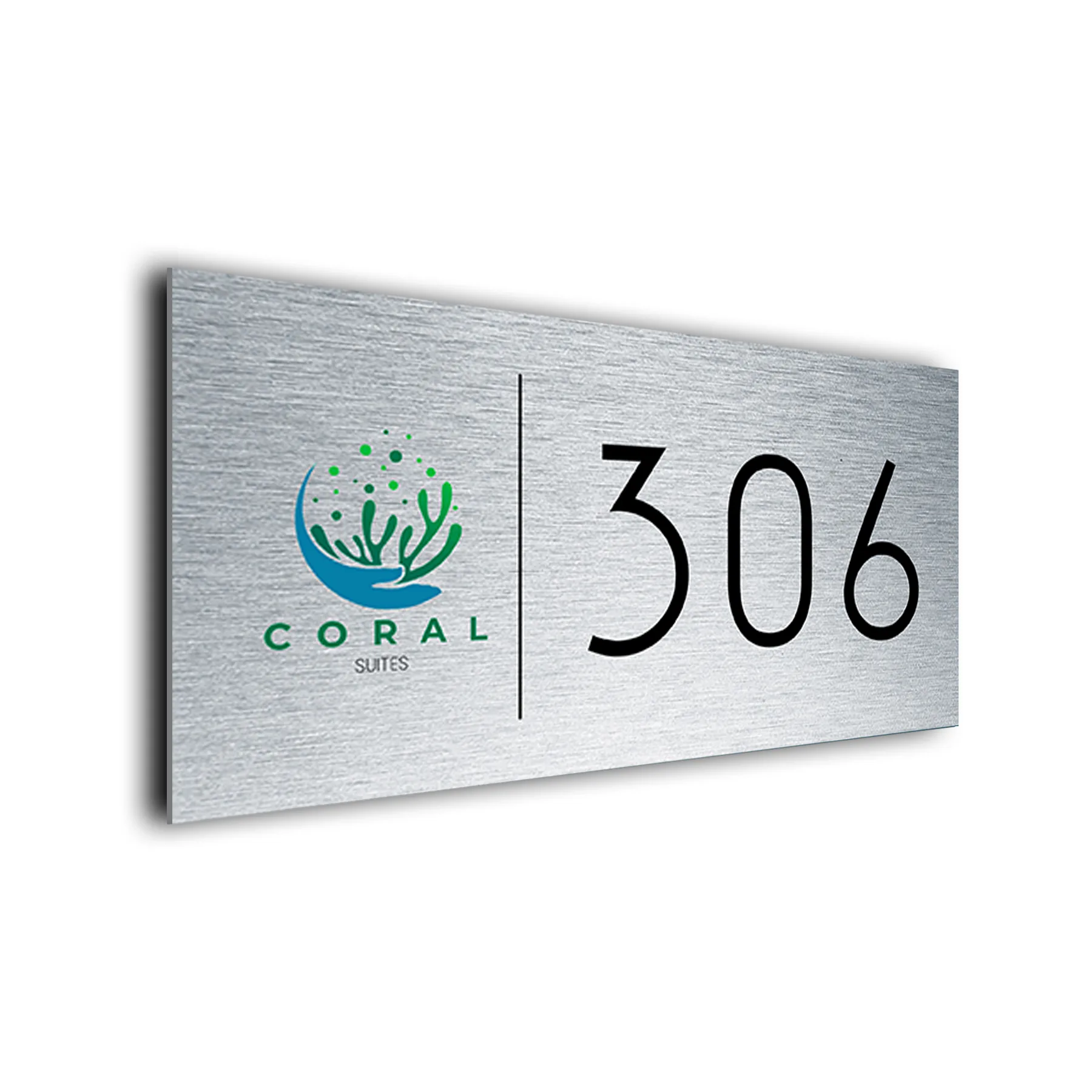 Modern Hotel Room Sign with Logo