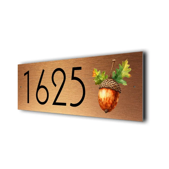 Copper Acorn Address Sign Acorn Address Sign
