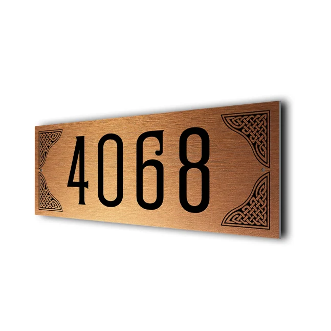 Copper Celtic Address Sign Celtic Design Address Sign