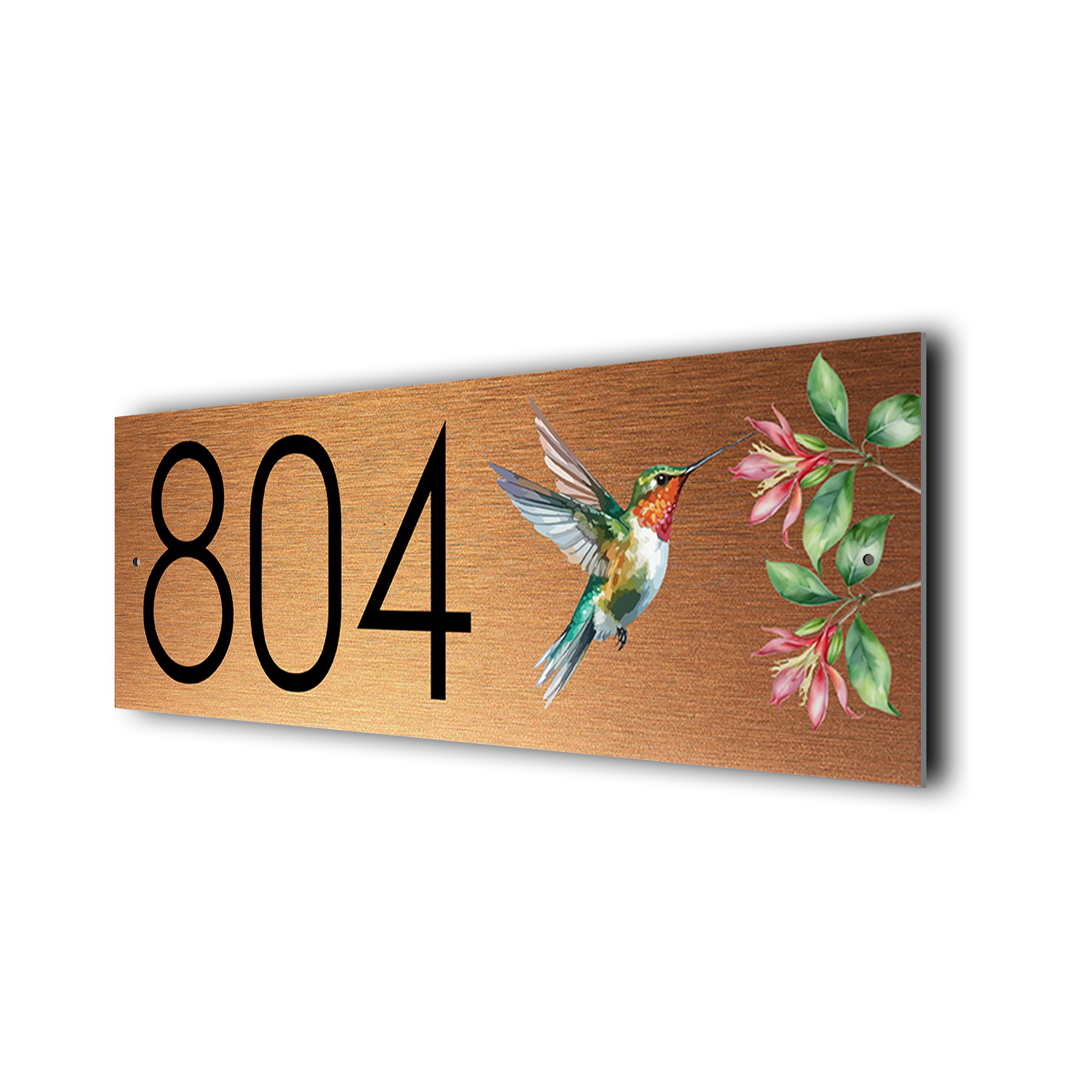 Custom Hummingbird Address Sign