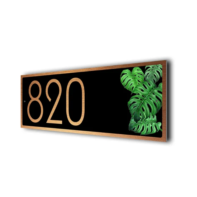 Cusrtom Monstera Address Sign Monstera Address Sign