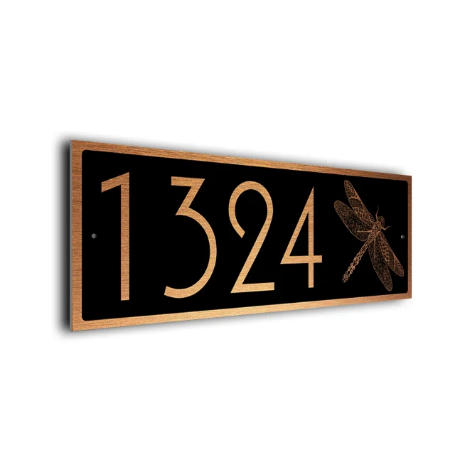 Custom Dragonfly Address Sign Personalized Dragonfly Address Sign