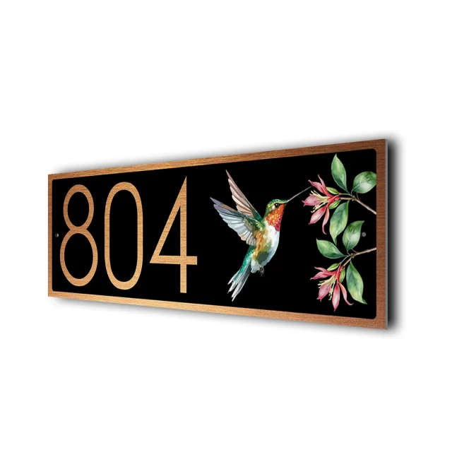 Custom Hummingbird Address Sign Hummingbird Address Sign
