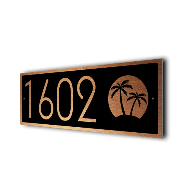 Custom Palm Tree Address Sign Palm Tree Address Sign