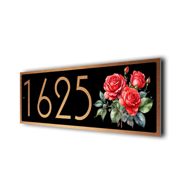 Custom Rose Address Sign Rose Address Sign