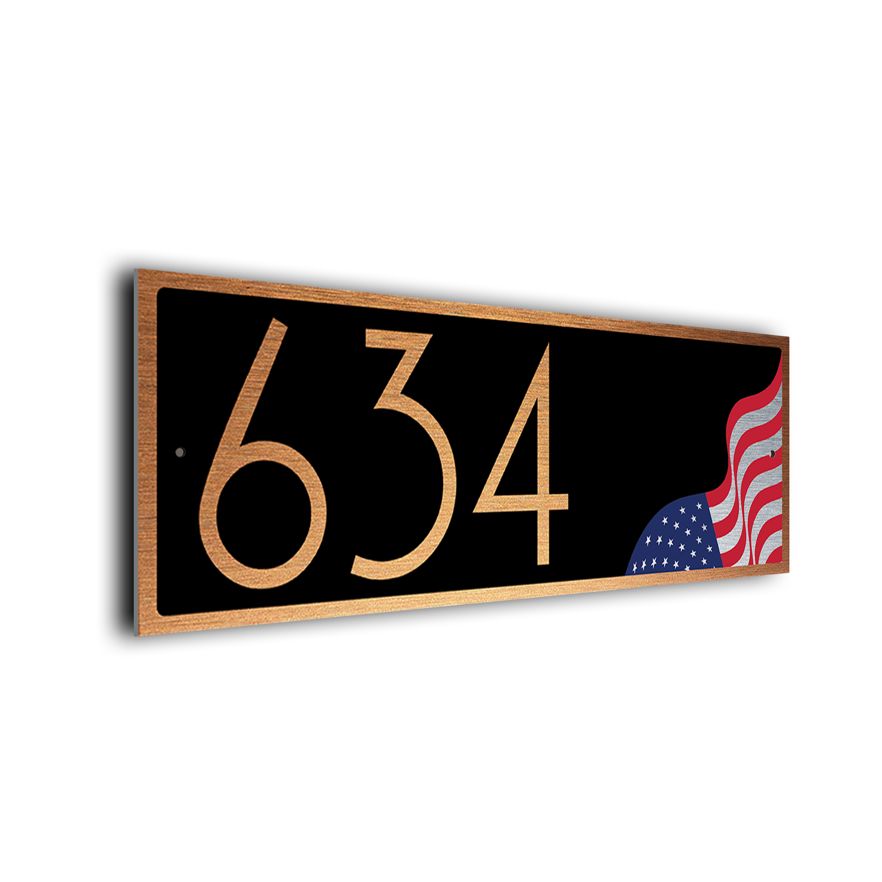 Custom USA Flag Address Signs