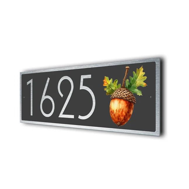 Modern Acorn Address Sign Acorn Address Sign