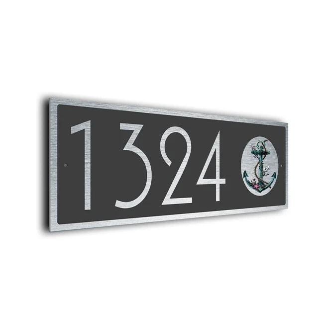 Modern Anchor Address Sign Custom Anchor Address Sign
