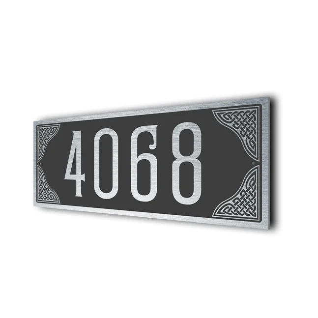 Modern Celtic Address Sign Celtic Design Address Sign