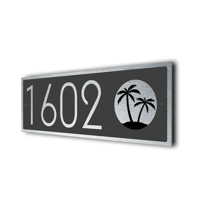 Modern Palm Tree Address Sign Palm Tree Address Sign