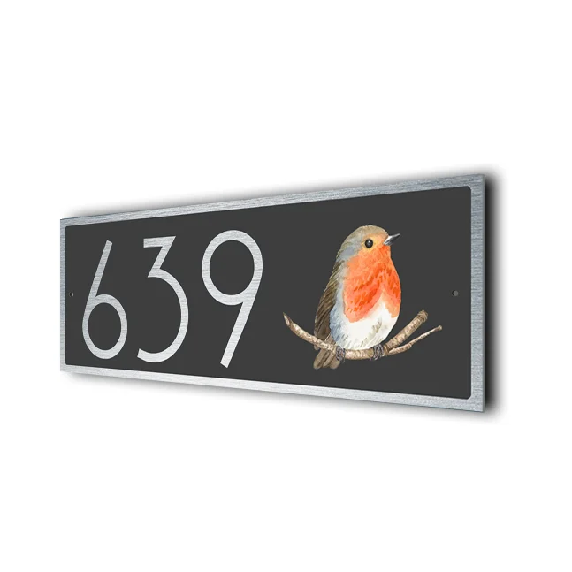Modern Robin Address Sign Robin Address Sign