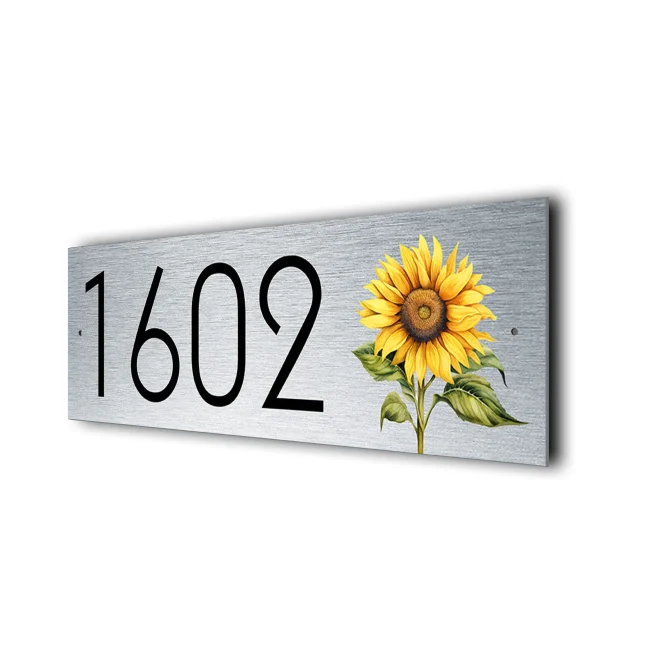 Personalized Sunflower Address Sign Sunflower Address Sign